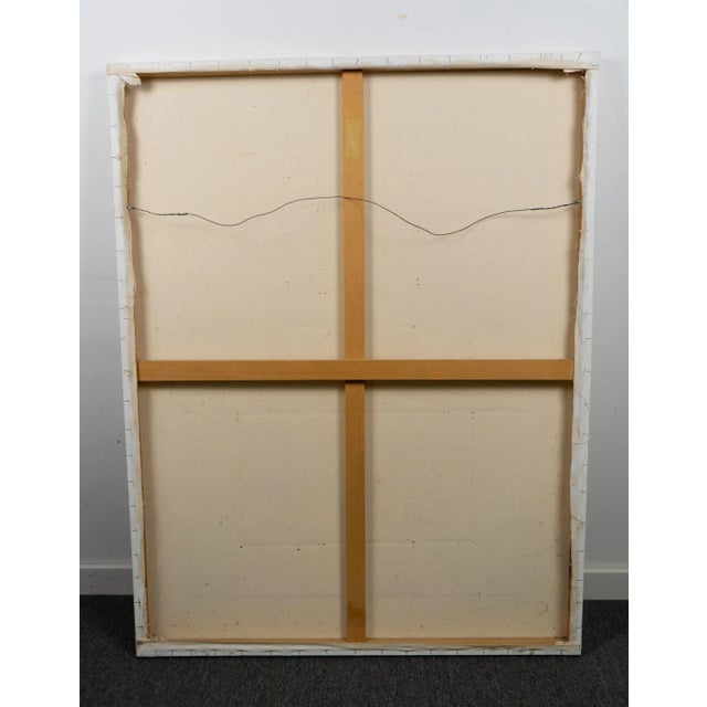 1970s Abstract Modern Painting on Canvas by Lou Fink For Sale In New York - Image 6 of 7