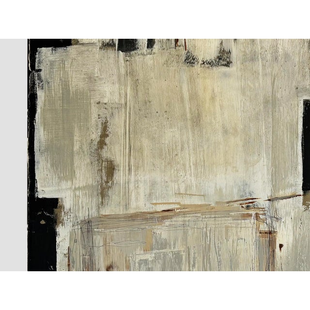 "Foundation" Black Abstract Art, Original Large Contemporary Modern Painting by JTS For Sale - Image 9 of 11
