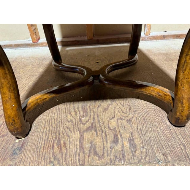 Vintage Minton Spidell Dauphine French Style High Back Olive Leather Dining Chairs. Set of 8 For Sale - Image 9 of 18