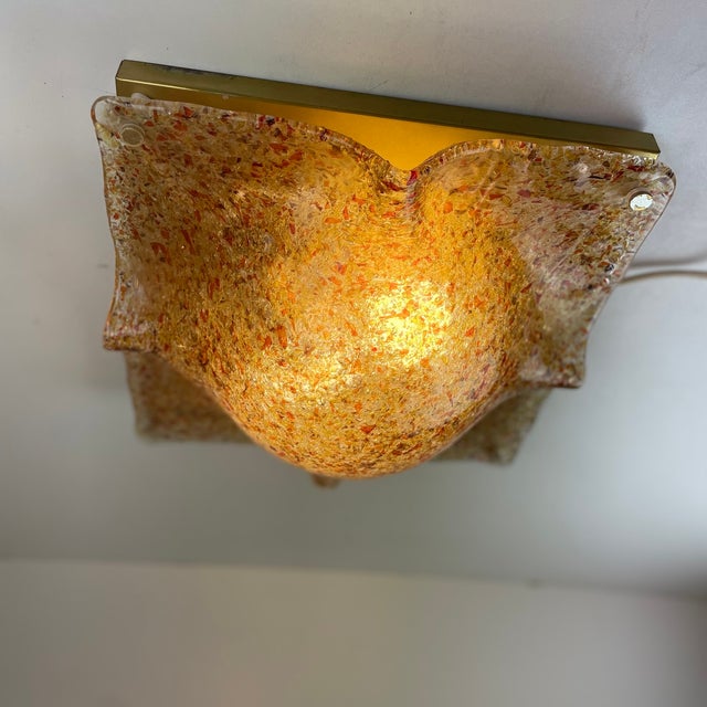 Metal Murano Glass Ceiling Lamps, 1970s, Set of 2 For Sale - Image 7 of 18