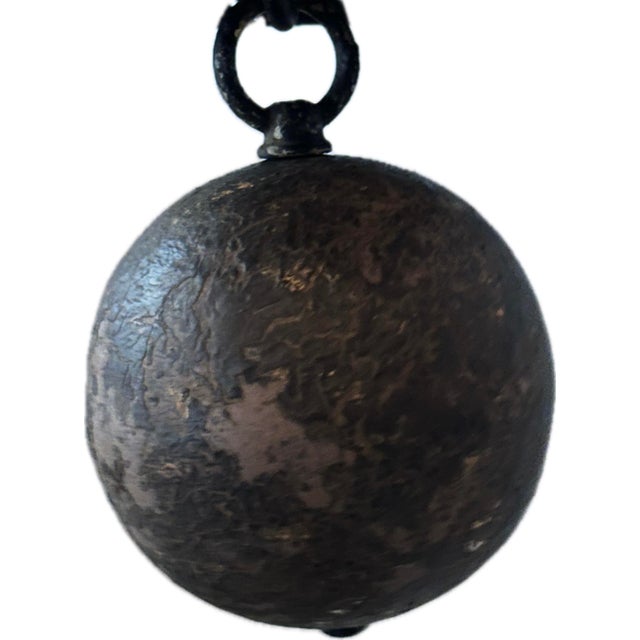 Antique Gothic Medieval Spanish Revival Pierced Metal Electric Lantern For Sale - Image 9 of 9