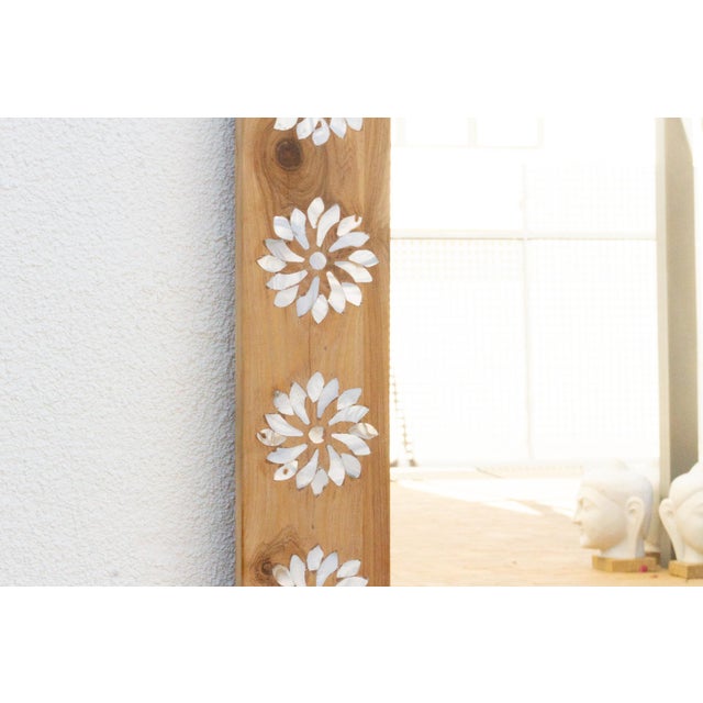 Full Length Mother of Pearl Inlay Floor Mirror For Sale In Los Angeles - Image 6 of 11