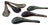 Asian Modern Vietnamese Ceramic Soup Spoons Hand Painted in Multicolor Stoneware - Set of 6 For Sale