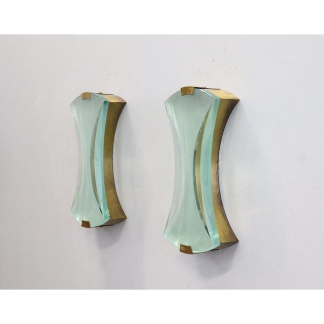 Wall Lights Model 2225 by Max Ingrand for Fontana Arte, 1950, Set of 2 For Sale - Image 6 of 18