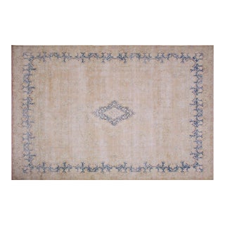 Retro Persian Brown/Blue Wool Rug - 10'1'' X 12'9'' For Sale