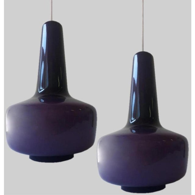 Fog & Mørup Pendant Lights from Fog & Mørup Holmegaard, 1960s, Set of 2 For Sale - Image 4 of 10
