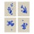 Abstract Blue Figure Giclee Prints, Set of 4 For Sale