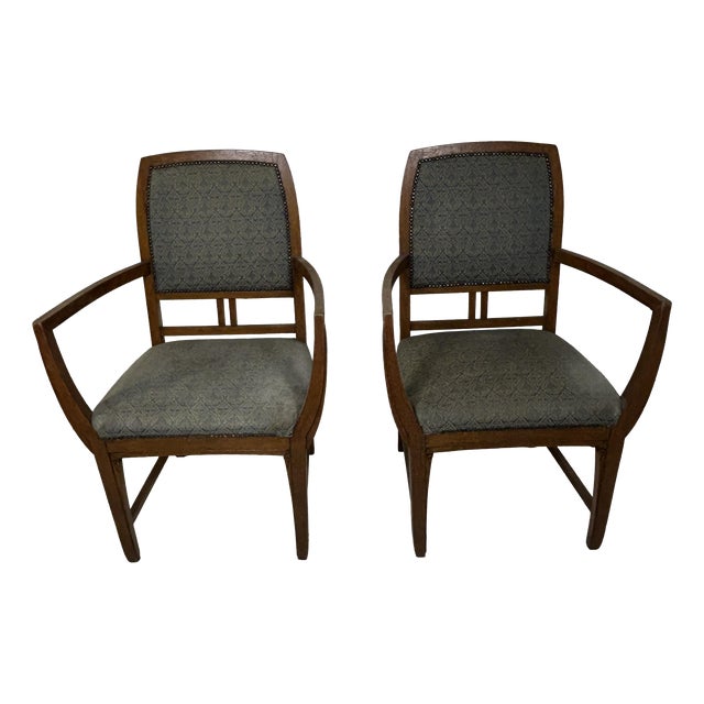 Art Nouveau Armchairs, 1890s, Set of 2 For Sale