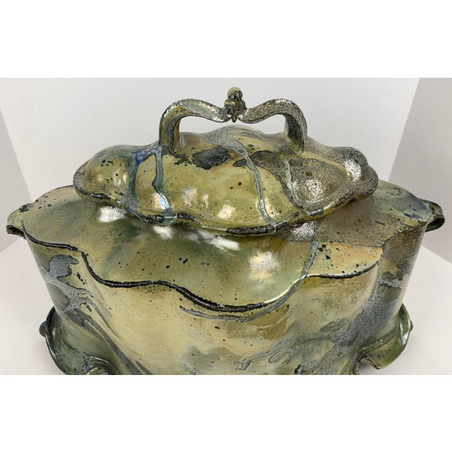 Large Ceramic Centerpiece Signed and Attributed to Pam Bailey For Sale - Image 10 of 13