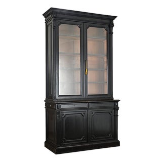 French 19th Century Grand Ebonized Bibliotheque For Sale