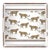 White & Gold Cheetah Lucite Tray For Sale