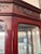 Oxblood Red Vintage Grand-Scale Rosewood Hexagonal Curio Cabinet For Sale - Image 8 of 11