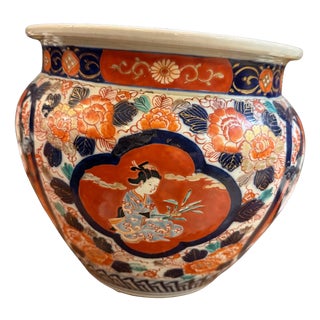 Imari Porcelain Plant Pot, 1890s For Sale