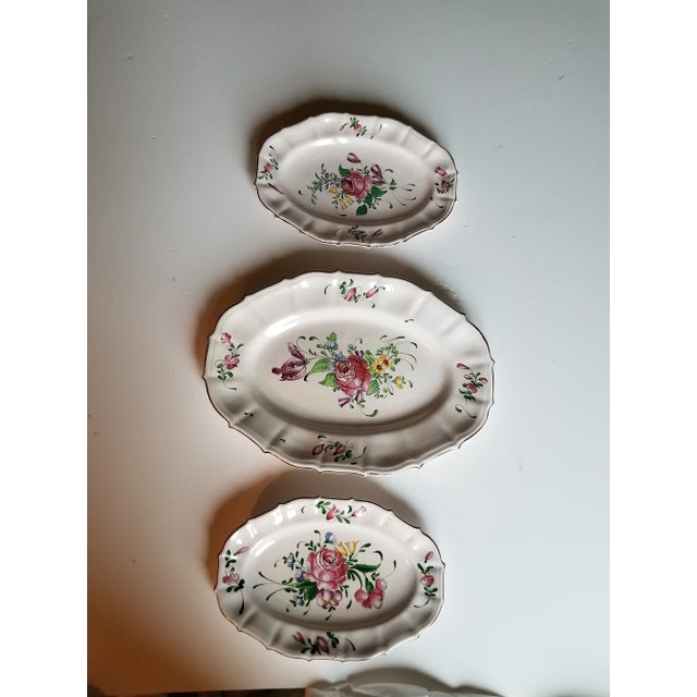 1940s Set of Three French Luneville Platters For Sale - Image 9 of 9