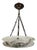 Art Deco Alabaster and Brass Pendant Light, Germany, 1920s For Sale