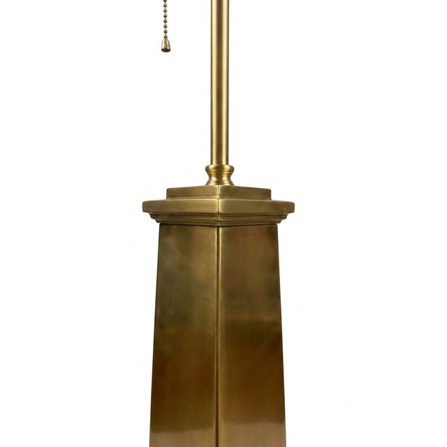 Warren Kessler 1960s Warren Kessler Solid Brass Obelisk Table Lamps For Sale - Image 4 of 5