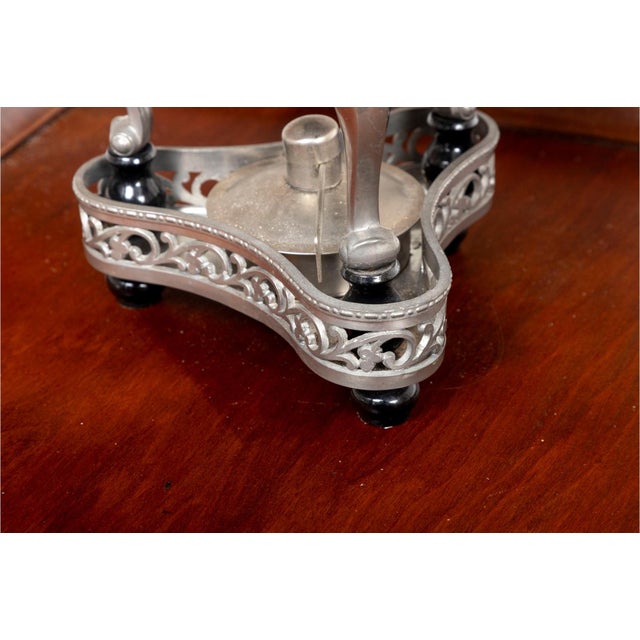 Antique Royal Holland Pewter Coffee Service on Ornate Stand & Sternau Warmer For Sale - Image 9 of 11