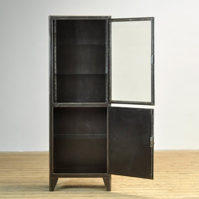 Black Glass and Iron Medical Cabinet from Kovona, 1950s For Sale - Image 4 of 14
