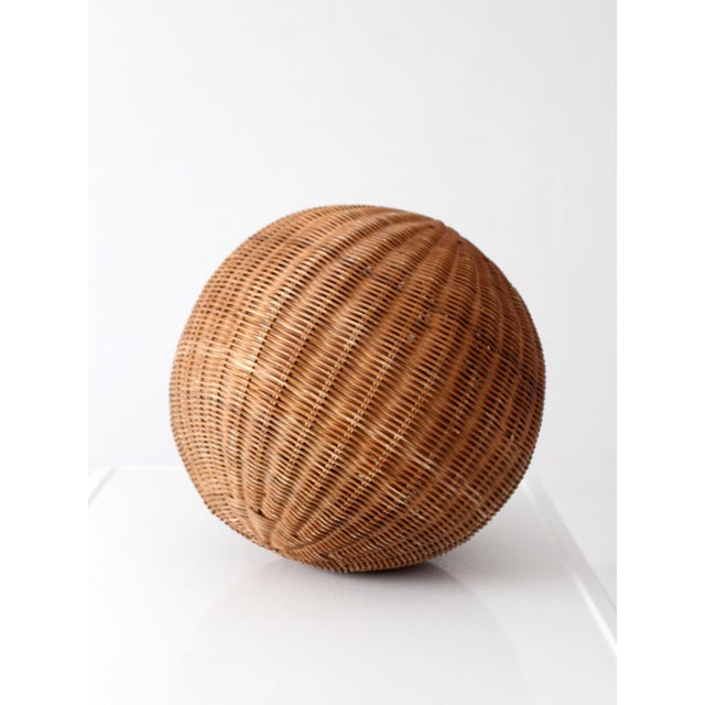 Mid 20th Century Vintage Wicker Orb Sculpture For Sale - Image 5 of 15