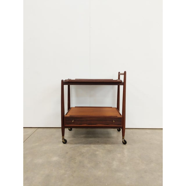 1970s Vintage Mid Century Modern Teak Trolley / Cart by White & Newton For Sale - Image 5 of 10