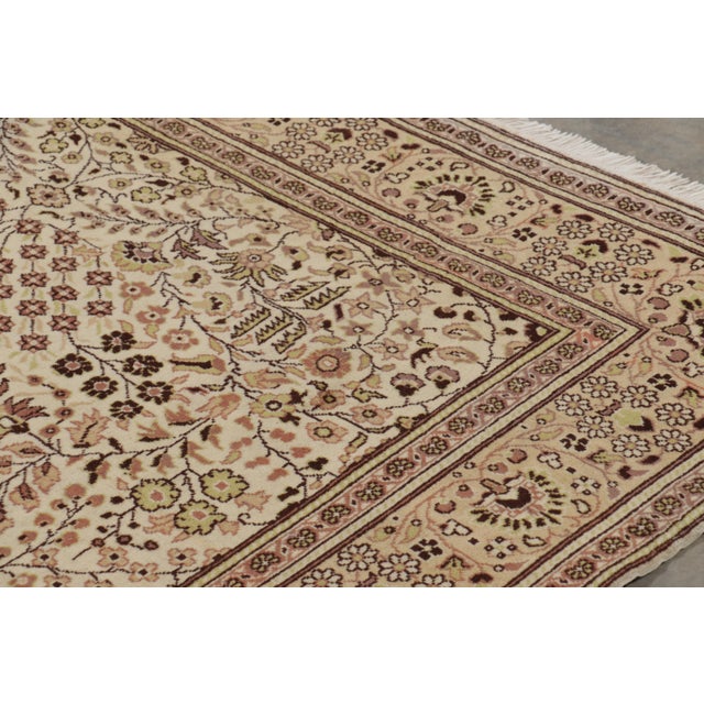Rug & Kilim Vintage Kayseri Rug in Cream and Beige With Floral Patterns From Rug and Kilim For Sale - Image 4 of 9