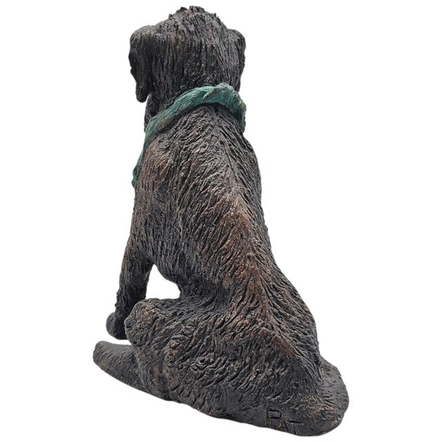 Vintage Hand Sculpted Terracotta Spinone Italiano Dog Studio Art Sculpture For Sale - Image 10 of 13