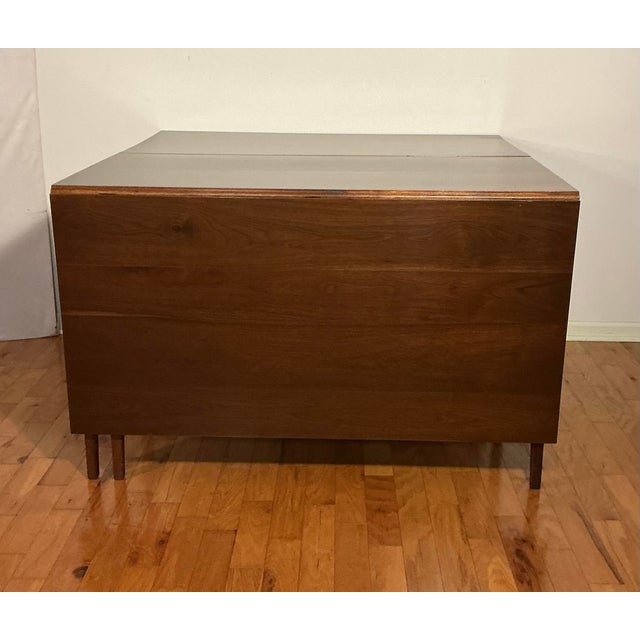 1930s 1920s-40s Dining Farm Table Drop Leaf Gate Leg Folding Solid Walnut For Sale - Image 5 of 12