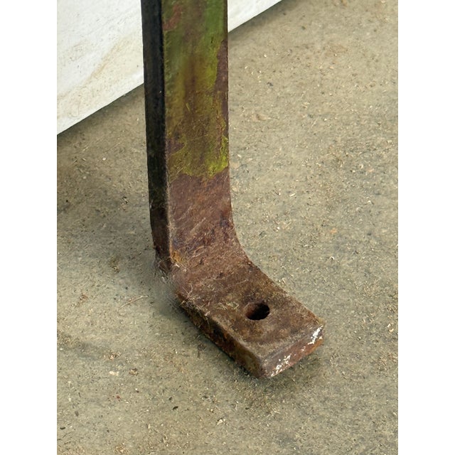 Pair of 1950s Solid Iron Headboard With Metal Fleurs. California King Size For Sale - Image 9 of 9