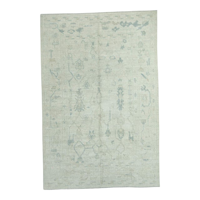 Turkish Oushak Rug 6'1" x 9'2" #19401 For Sale