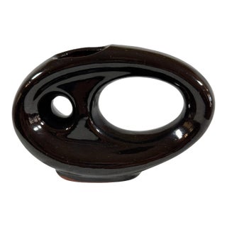 Vintage 1960s Red Clay Vase Tokyo Ikenana For Sale