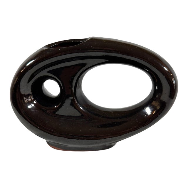 Vintage 1960s Red Clay Vase Tokyo Ikenana For Sale