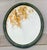 Glass Vintage 1930s Beveled Oval Mirror Hand Painted Naive Folk Art Frame For Sale - Image 7 of 12