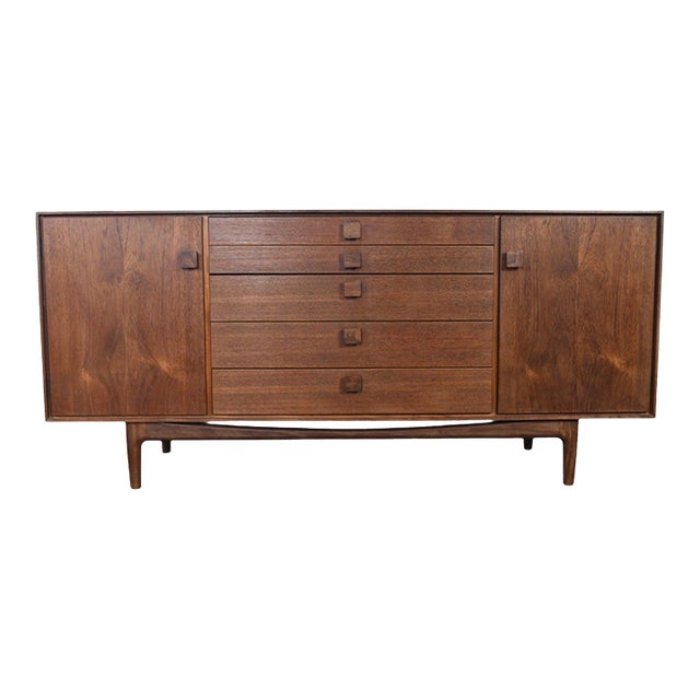 Small Ib Kofod Larsen "Danish Range" Credenza in Teak + Afromosia For Sale