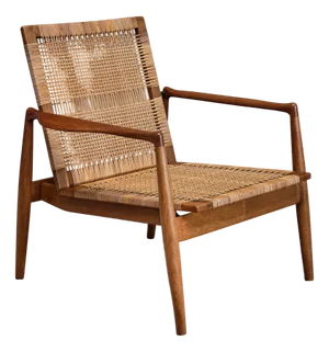 SW 96 Armchair in Teak, Oak and Cane by Finn Juhl for Søren Willadsen Møbelfabrik, Denmark, 1956