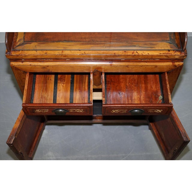 Antique Chinese Redwood Lacquered Inlaid Sideboard For Sale - Image 13 of 14