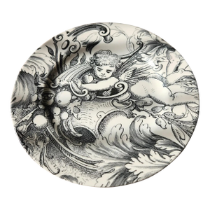 1990s English Copeland & Garrett Spode Vintage Cherub Plate