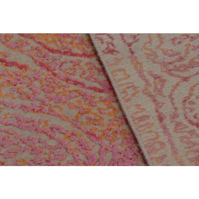 Textile Rug & Kilim’s Paisley Style Transitional Rug in Red, Orange, Pink Floral Pattern For Sale - Image 7 of 7