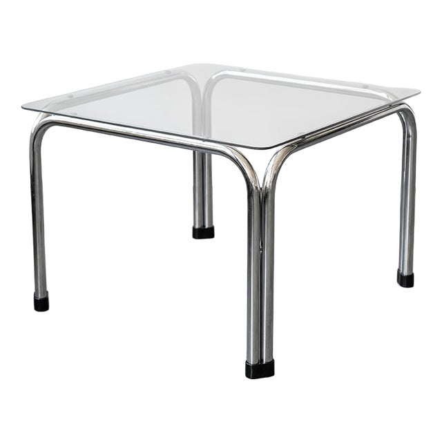 Vintage Chrome Coffee Table by Viliam Chlebo for Kodreta, 1980s For Sale