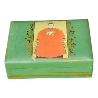 Mid 20th Century Mottadeh Chinese Empress Decorative Box For Sale