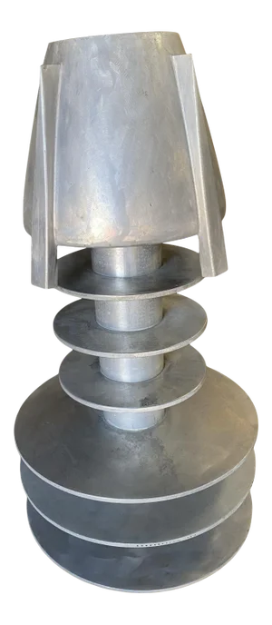 1980s Custom Made Aircraft Aluminum Airplane Turbine Blinker Lamp