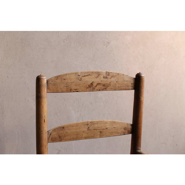Antique Primitive Arm Rash Chair From France For Sale - Image 9 of 11