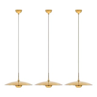 Vintage Brass Onos Fixture with Sand Cord by Florian Schulz, 1980 For Sale