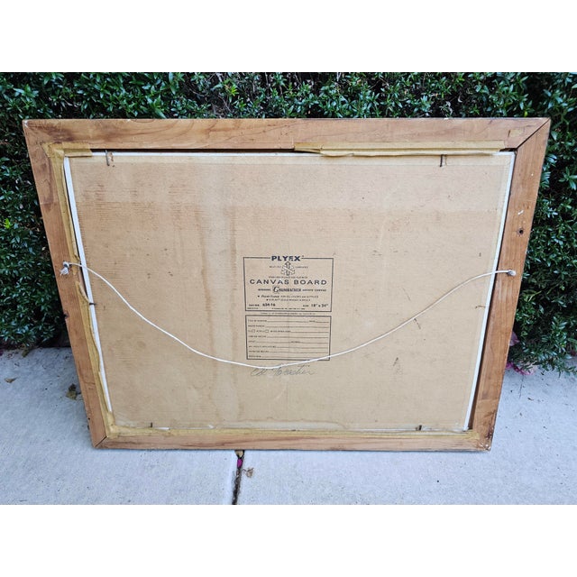 Vintage 1970s Impressionist Impasto Winter Landscape Oil Painting Ed Forestier For Sale - Image 11 of 12