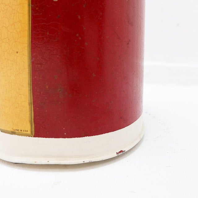 Metal Wastepaper Basket with Light Brett Lithograph Print by Arthur A. Kaplan Co. For Sale - Image 5 of 11