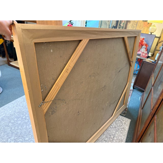 Piotr Strelnik Figurative Muted Blue Landscape Painting, Signed For Sale In San Francisco - Image 6 of 12