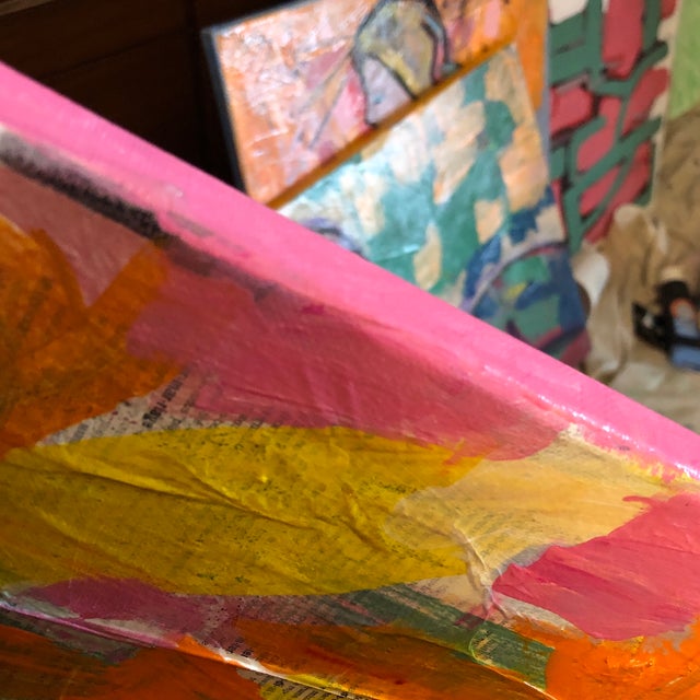 Contemporary Mixed Media on Canvas Original Artwork by Auker “Summer” For Sale - Image 12 of 12