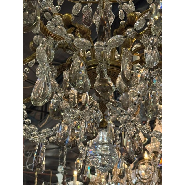 19th Century French Gilt Bronze and Crystal Chandelier For Sale - Image 10 of 10