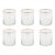 Optic Rock Glasses with Gold Rim, Set of 6 For Sale