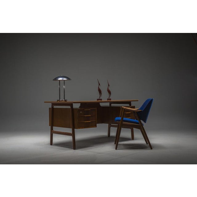 Model 75 Teak Desk by Gunni Omann for Omann Jun Furniture Factory, 1960s For Sale - Image 16 of 18