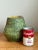 Green Vintage Green Textured Ceramic Vase For Sale - Image 8 of 12